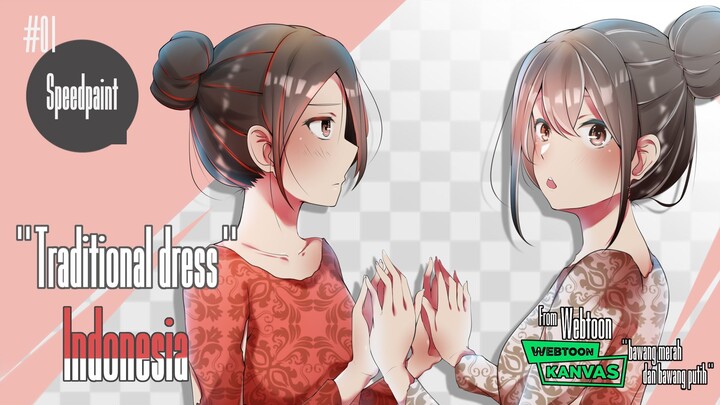 [Boo Drawing] Bawang merah dan Bawang Putih (Traditional dress)