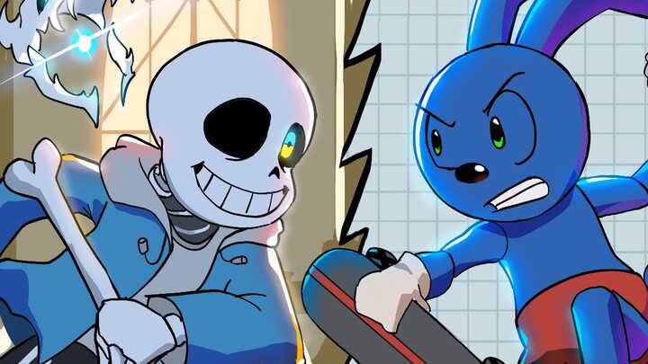 Jika SANS bertemu RIGGY [Animasi Undertale dan Riggy The Rabbit Monkey]