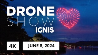 4K IGNIS DRONE SHOW 08.06.2024 OFFICIAL / Brno přehrada lake
