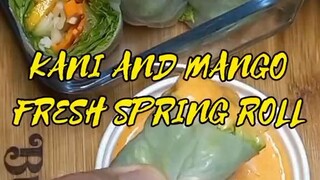 Kani and Mango Fresh Spring Roll w/ Siracha Mayo