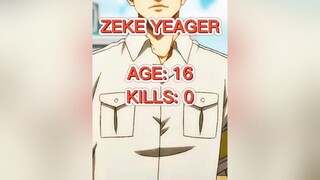 Zeke's Total Kills aot fyp edit anime viral aotedit AttackOnTitan zeke zekeyeager foryou trending f