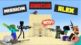 Monster School : ALEX GOT KIDNAPPED | MOBS RESCUE MISSION - Minecraft Animation