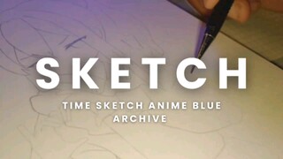 Time sketch anime blue archive 😆