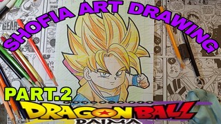 drawing DRAGON BALL DAIMA SON GOKU PART.2