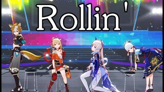 ตอบ Janshin Impact Mmd ／ 4k ／ 60 fps】 Nyaka & Oimia & Kokomi & Cow 【 Rollin