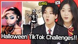 Korean Teenagers React to Halloween TikTok Challenges