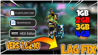 Fix lag Hex Editor 60fps Free Fire 1.62.10 Increased Sensitivity without changing dpi 1gb 2gb 3gb