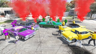 GTA 5 - Gang War Missions with Franklin (Gangs Showdown Families vs Ballas vs Vagos)
