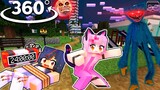 FRIENDS saving APHMAU from HUGGY WUGGY 😱 in Minecraft 360°
