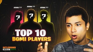 ROLEX REACTS to TOP 10 BGMI PLAYERS IN BATTLEGROUNDS MOBILE INDIA