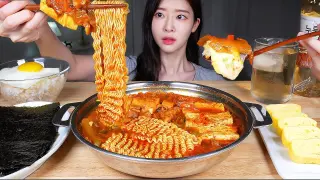 집밥 꿀조합 🥺 얼큰한 돼지고기 묵은지김치찌개 ❤️ 계란말이 먹방 ASMR MUKBANG | Spicy Pork Kimchi Jjigae (Korean Kimchi Stew)🇰🇷