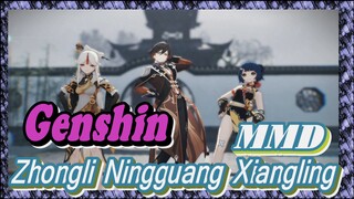 [Genshin, MMD] Vũ Đạo Của Zhongli, Ningguang, Xiangling