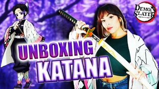 UNBOXING DEMON SLAYER KATANA SHINOBU KOCHO !