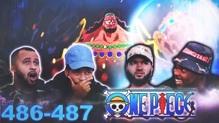 BLACKBEARD HAS TWO DEVIL FRUITS?! One Piece Ep 486/487 Reaction