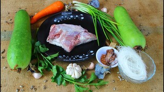 Cooking Wax Pork Meat Soup for lunch - Best Lunch Food for Family