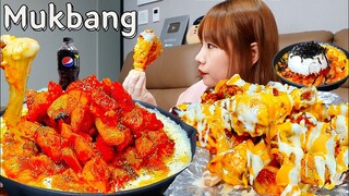 🧀치즈숯불바베큐+치즈마요소금구이🍗 찐!숯불향 + 치즈의 만남!? 치밥은 필수인 훌랄라치킨🔥 Ft.펩시콜라 MUKBANG ASMR EATINGSHOW REALSOUND 치킨먹방