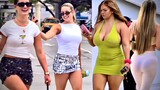 Miami Girls Walking Street | Florida 4k | Leggings | Miami Mall | Shopping Video | World Places 4k