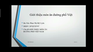 MÓN ĂN ĐƯỜNG PHỐ VIỆT NAM