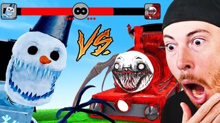 Reacting to FROSTY BOO VS Choo Choo Charles (Poppy Playtime Animation)