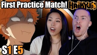 LETS GO! HIS FIRST MATCH! | Haikyuu!! Reaction S1 Ep 5