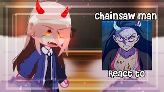 Chaisaw man React to Kamado Nezuko | Demon Slayer | Gacha Club