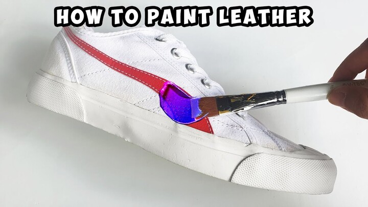 HOW TO PAINT LEATHER? TUTORIAL CARA REPAINT BAHAN KULIT STEP BY STEP! Lukis, Custom Kulit