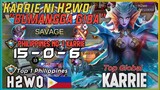 H2wo Karrie Mamaw sa Rank Game Dimapatay Savage pa!!! || Top Global Karrie