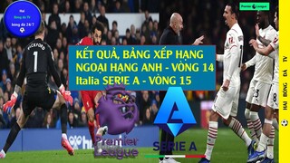 Tin Bóng Đá kết quả ngoại hạng Anh vòng 14, Serie A Vòng 15, Bảng xếp hạng