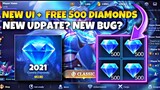 NEW FREE DIAMONDS MOBILE LEGENDS 2021 + NEW UI UPDATE LEAK / NEW FREE DIAMOND EVENT BUG ML 2021