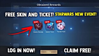 LOG IN TO CLAIM FREE GALACTIC TICKET AND EPIC SKIN! FREE SKIN! STARWARS EVENT | MOBILE LEGENDS 2022