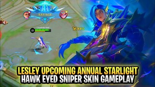 Lesley Upcoming New Annual Starlight Skin Hawk Eyed Sniper Gameplay | Mobile Legends: Bang Bang