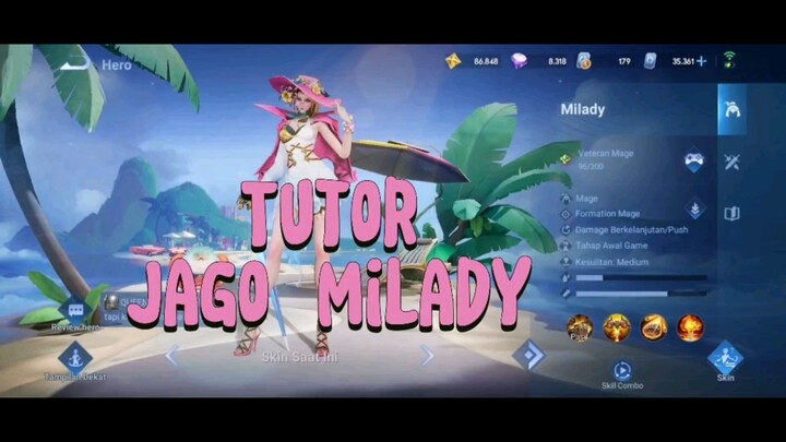 Tutorial Jago Hero Milady di Honor of Kings