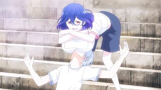 Anime: The elder sister directly covers the man’s face with her breasts. Is she trying to suffocate 