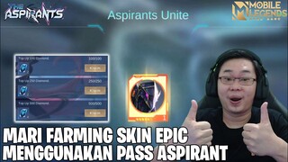 LOGIN SEKARANG UNTUK CLAIM 13 PASS ASPIRANT BUAT FARMING SKIN EPIC - MOBILE LEGENDS