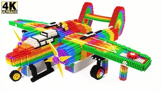 Bricolaje y cómo hacer un increíble avión de combate nocturno con bolas magnéticas (satisfactorio)