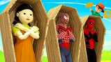 Spider-Man No Way Home Play Squid Game Challenge & Scary Teacher Nick Ep.18