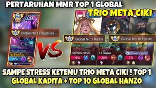 SAMPE STRESS KETEMU TRIO META CIKI ! TOP 1 GLOBAL KADITA + TOP GLOBAL HANZO ! TOP 1 GLOBAL HAYABUSA