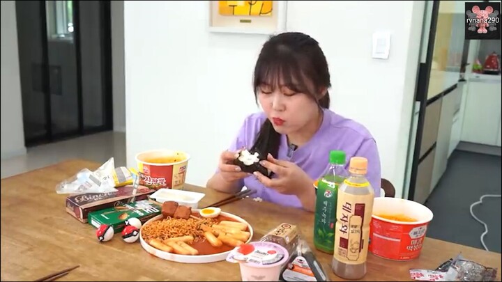 Mukbang mì ăn liền và đồ ăn cửa hàng tiện lợi 5 #food