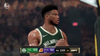 NBA2K21 I Milwaukee Bucks vs Phoenix Suns I NBA Finals Game 2 I Full Game Highlights I July 8, 2021