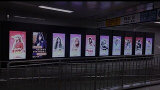 BLACKPINK LISA BIRTHDAY PROJECT WALK in SEOUL 2021   SAMSEONG  GANGNAM  HONGDAE  SEOUL STATION