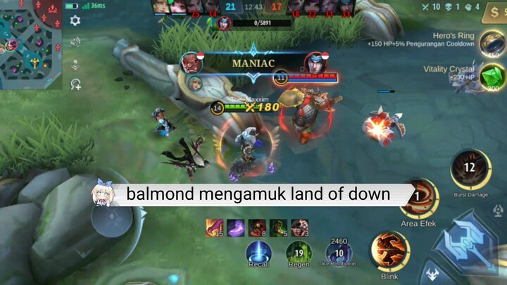 Momen balmond maniac di gank musuh se kampung !!!