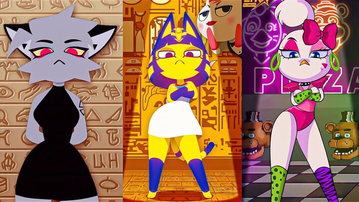 Saturn Cat Vs Ankha Vs Cute Chica Dance Battle