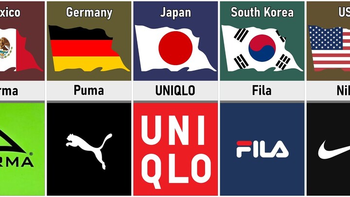 Sportswear Brands From Different Countries