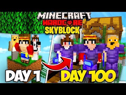 We Spent 100 Days In Minecraft in Modded Skyblock