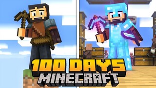 I Spent 100 Days in ONE BLOCK Minecraft