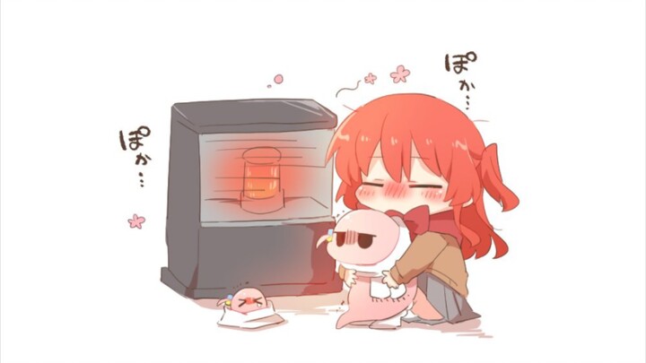 Kita and Ichiri-chan keep each other warm in the cold winter.