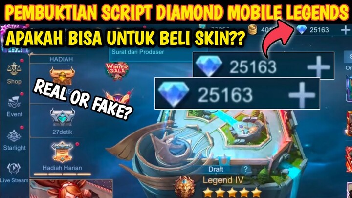 NEW!! SCRIPT DIAMOND TERBARU, MARI BUKTIKAN APAKAH WORK?! | MOBILE LEGENDS
