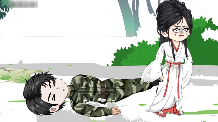 Diao Chan อุ้มชายที่แต่งตัวประหลาดขึ้นมาแล้วลากเขากลับบ้าน
