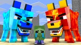 Monster School : FIRE WOLF AND ICE WOLF Season 3 All Episodes - Sad Story - Minecraft Animation