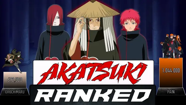 AKATSUKI RANKED POWER LEVELS - AnimeScale